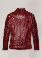 (image for) Gallant Bold Red Python Leather Jacket