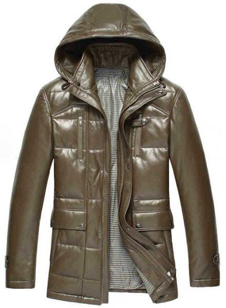Leather Hood Jacket # 636