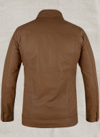 (image for) Soft King Brown Washed Mark Wahlberg Leather Jacket - L Regular