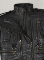 (image for) Thick Black Leather Jacket # 641