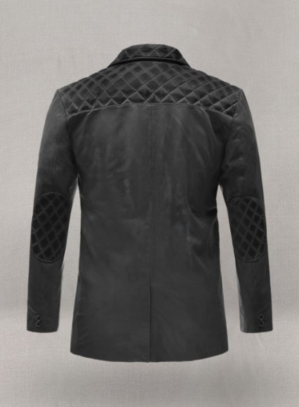 Harper Burnt Charcoal Leather Blazer