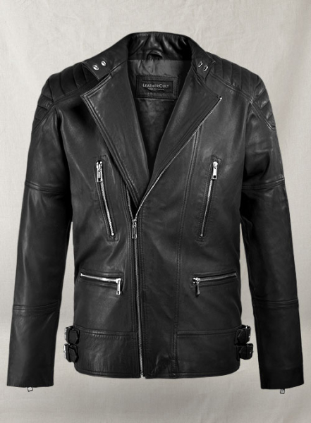 (image for) Shotgun Black Moto Leather Jacket