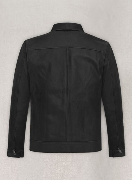(image for) Distressed Black Jason Bateman Leather Jacket