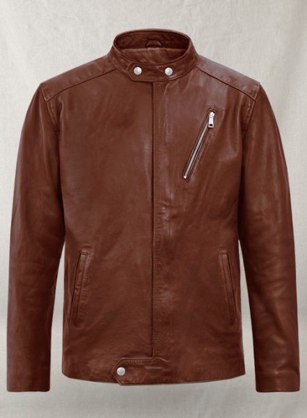 (image for) Motorad Tan Biker Leather Jacket