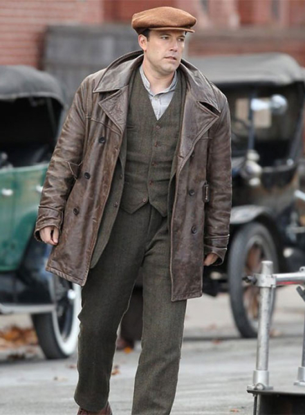 (image for) Ben Affleck Live By Night Leather Trench Coat