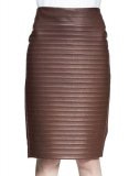 (image for) Front Ribbed Leather Skirt - # 489