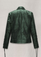 (image for) Croc Metallic Green Leather Jacket #511