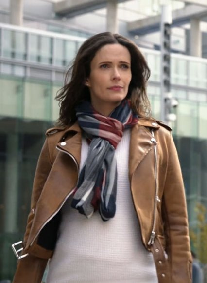 Elizabeth Tulloch Superman and Lois Leather Jacket