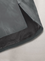 (image for) Soft Gray Adjustable Slit Leather Skirt