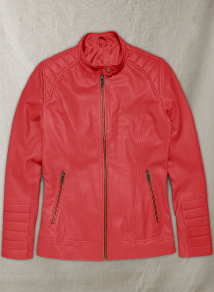 (image for) Soft Tango Red Ellie Leather Jacket