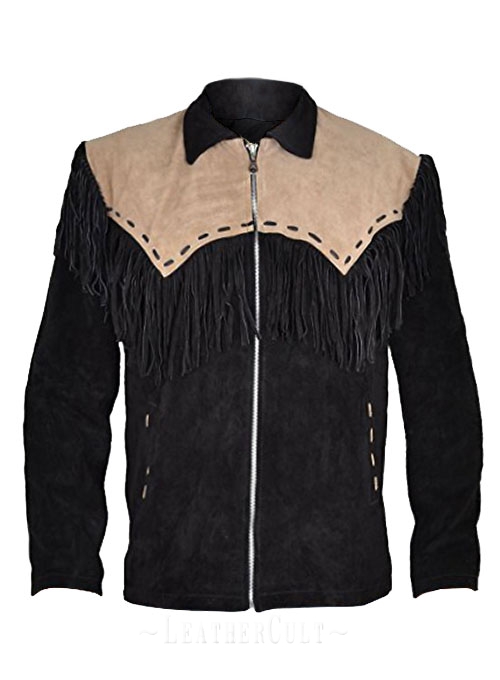 Leather Fringe Jacket #1013 - Click Image to Close
