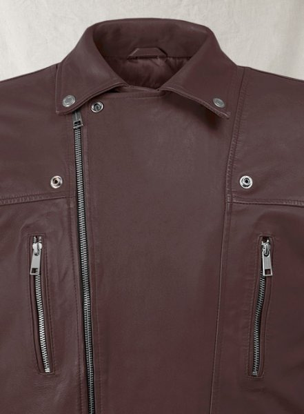 (image for) Dauntless Burgundy Biker Leather Jacket