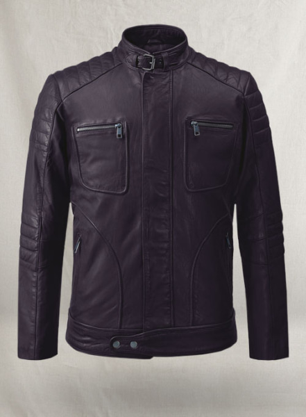 (image for) Firefly Moto Purple Biker Leather Jacket