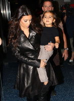 (image for) Kim Kardashian Leather Trench Coat