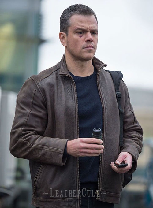 Matt Damon Jason Bourne Leather Jacket - Click Image to Close