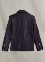 (image for) Beast Purple Biker Leather Jacket