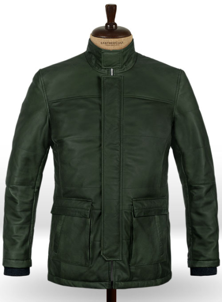 (image for) Soft Deep Olive Leather Jacket # 1000