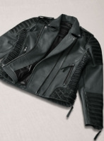 (image for) Charlotte Burnt Charcoal Leather Jacket