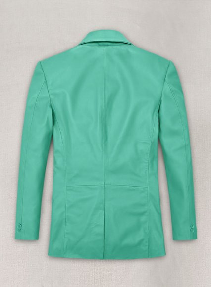 (image for) Soft Castle Green Leather Blazer