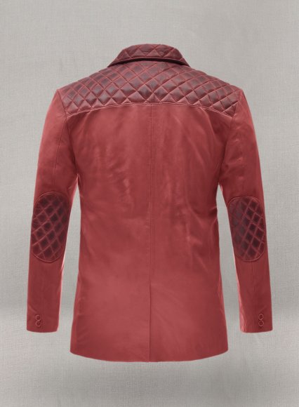 Harper Burnt Red Leather Blazer