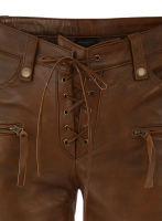 (image for) Spanish Brown Gigi Hadid Leather Pants