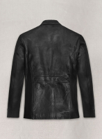 (image for) Thick Goat Black Washed and Wax Johnny Depp Leather Jacket #3