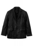 (image for) Black Leather Blazer - 44 Regular