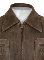 (image for) Vintage Brown Grain Avengers Steve Rogers Leather Jacket