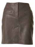 (image for) Front Slit Leather Skirt - # 126