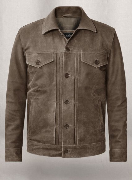 Vintage Gravel Brown Ryan Reynolds Leather Jacket #3
