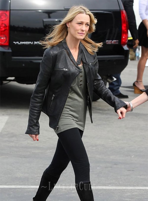 Robin Wright Leather Jacket #2 - Click Image to Close