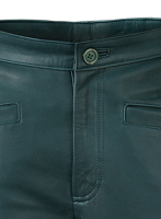 (image for) Soft Prussian Blue Zoey Leather Pants