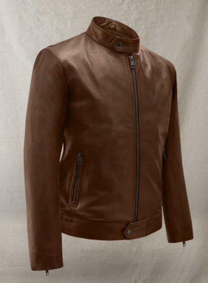 Spanish Brown Michael Fassbender Leather Jacket #2