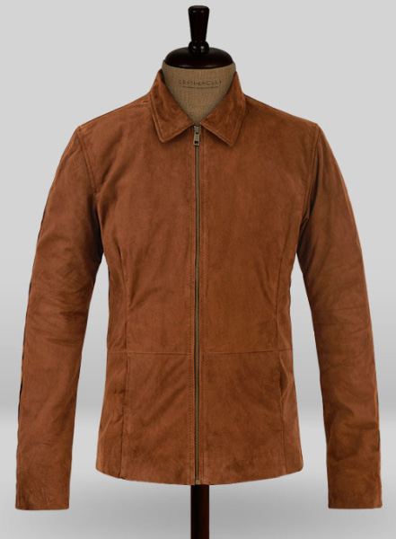 (image for) Soft Tan Brown Suede Daniel Craig Spectre Leather Jacket