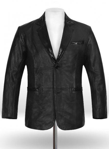 Black Hampton Leather Blazer