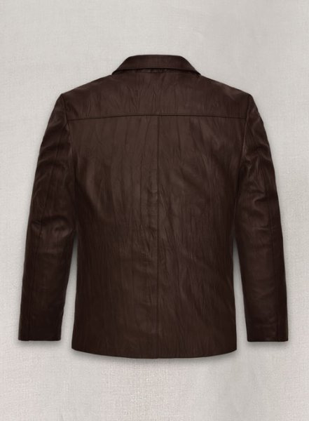 (image for) Wrinkled Brown Jim Morrison Leather Jacket