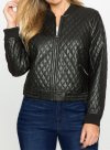 Parisian Quilted Bomber Leather Jacket # 2006