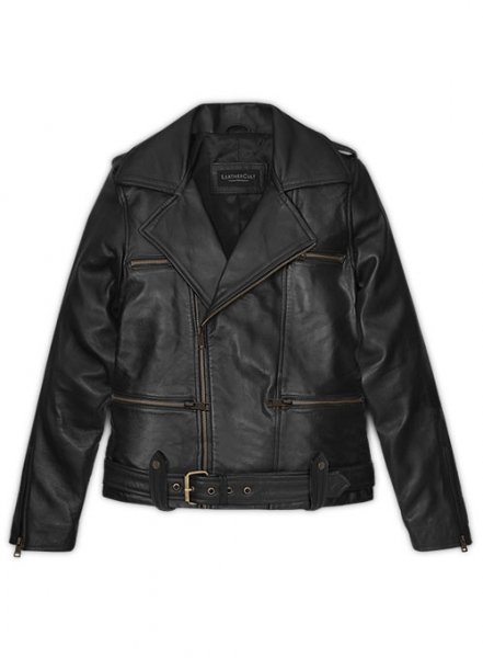 Thick Black Brie Larson Captain Marvel Leather Jacket