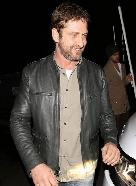 (image for) Gerard Butler Leather Jacket #3