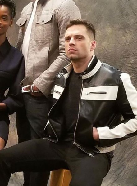 (image for) Sebastian Stan Leather Jacket