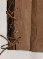 (image for) Oak Brown Suede Leather Pants #515