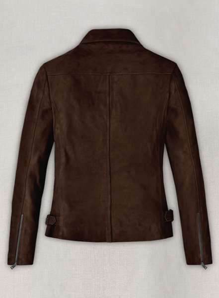 (image for) Dark Brown Suede Vanessa Hudgens Leather Jacket #3