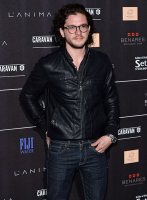 (image for) Kit Harington Battersea Annual Party Leather Jacket
