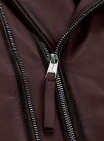 (image for) Charles Burnt Wine Leather Jacket