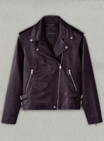 (image for) Purple Hilary Duff Leather Jacket #3
