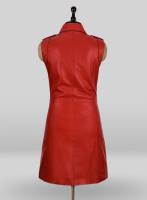 (image for) Red Motivated Biker Leather Dress #772