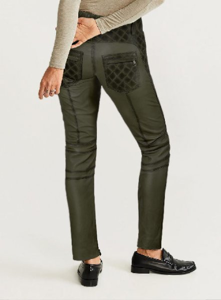 (image for) Carrier Burnt Olive Leather Pants