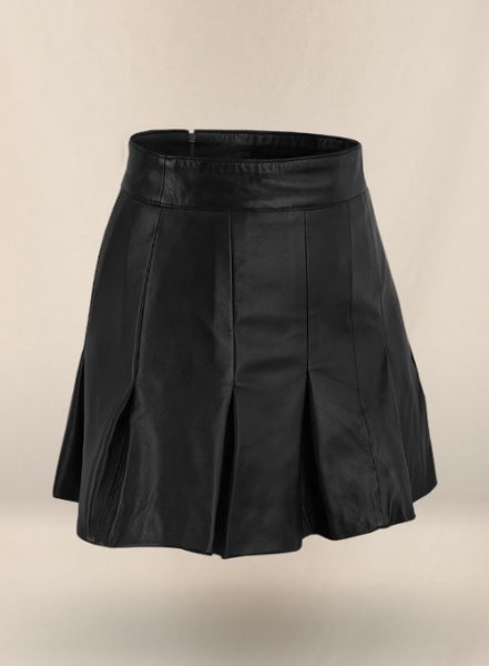 (image for) Black Nina Dobrev Leather Skirt