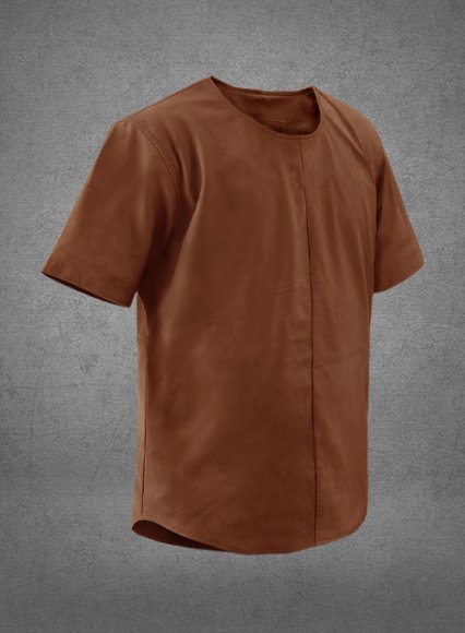 (image for) Light Weight Unlined Tan Leather T-Shirt