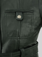 (image for) Soft Deep Olive Wax Rachel Weisz Whistleblower Leather Jacket